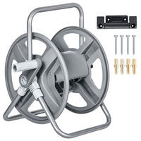 SCHLAUCHAUFROLLER 40 m DE-13772 mit Kurbel, Wand- oder Bodenmontage - Grau, Kunststoff (35/46/46cm) - ComfortXL
