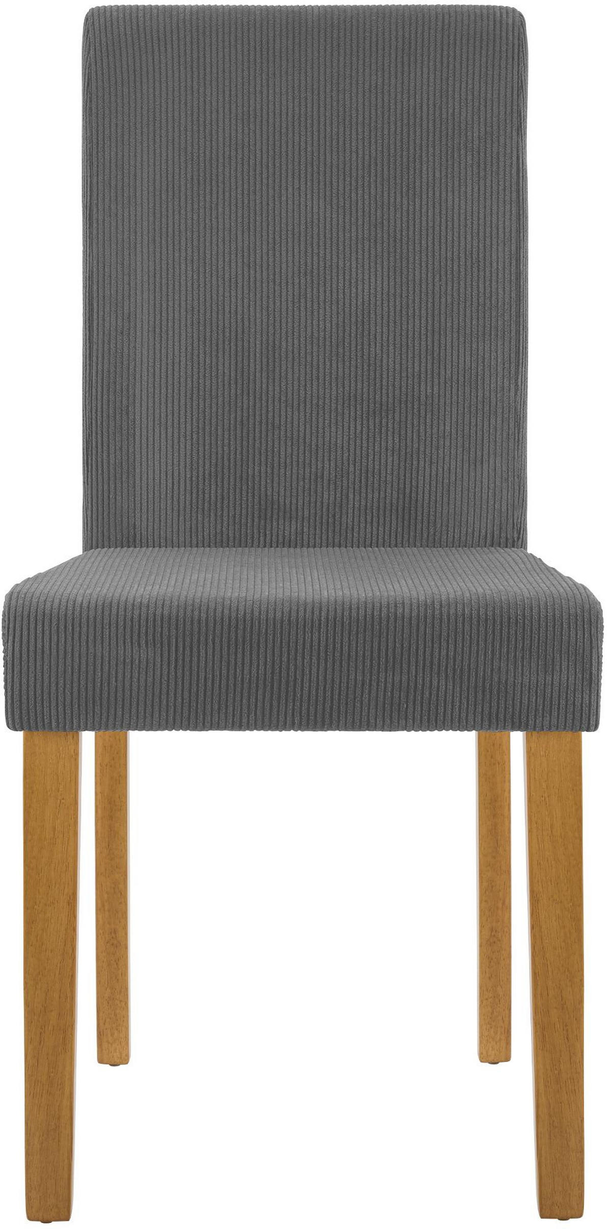 ESSZIMMERSTUHL 2er Set Dalan Cord Grau Antik-Hell Wohnzimmerstuhl - Grau, Textil (41/91/47cm) - DELUKE