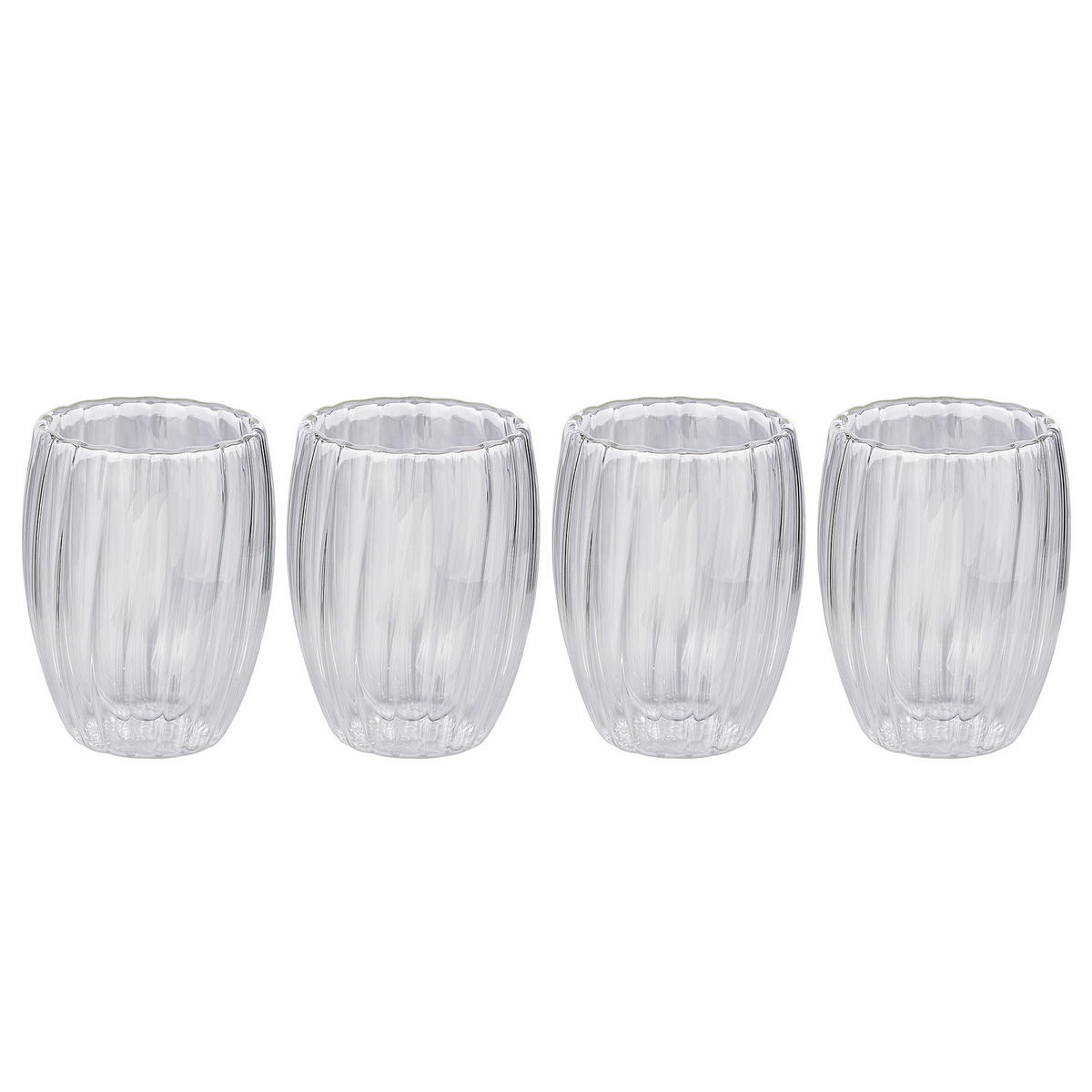 TRINKGLAS (4er Set) Hot & Cold - Transparent, Glas (0.33L) - BUTLERS