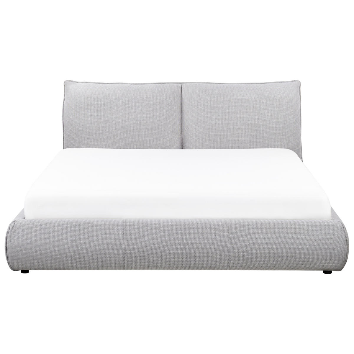 POLSTERBETT mit Lattenrost 160x200 cm Grau Vinay - Hellgrau, Textil (160/200cm) - Beliani