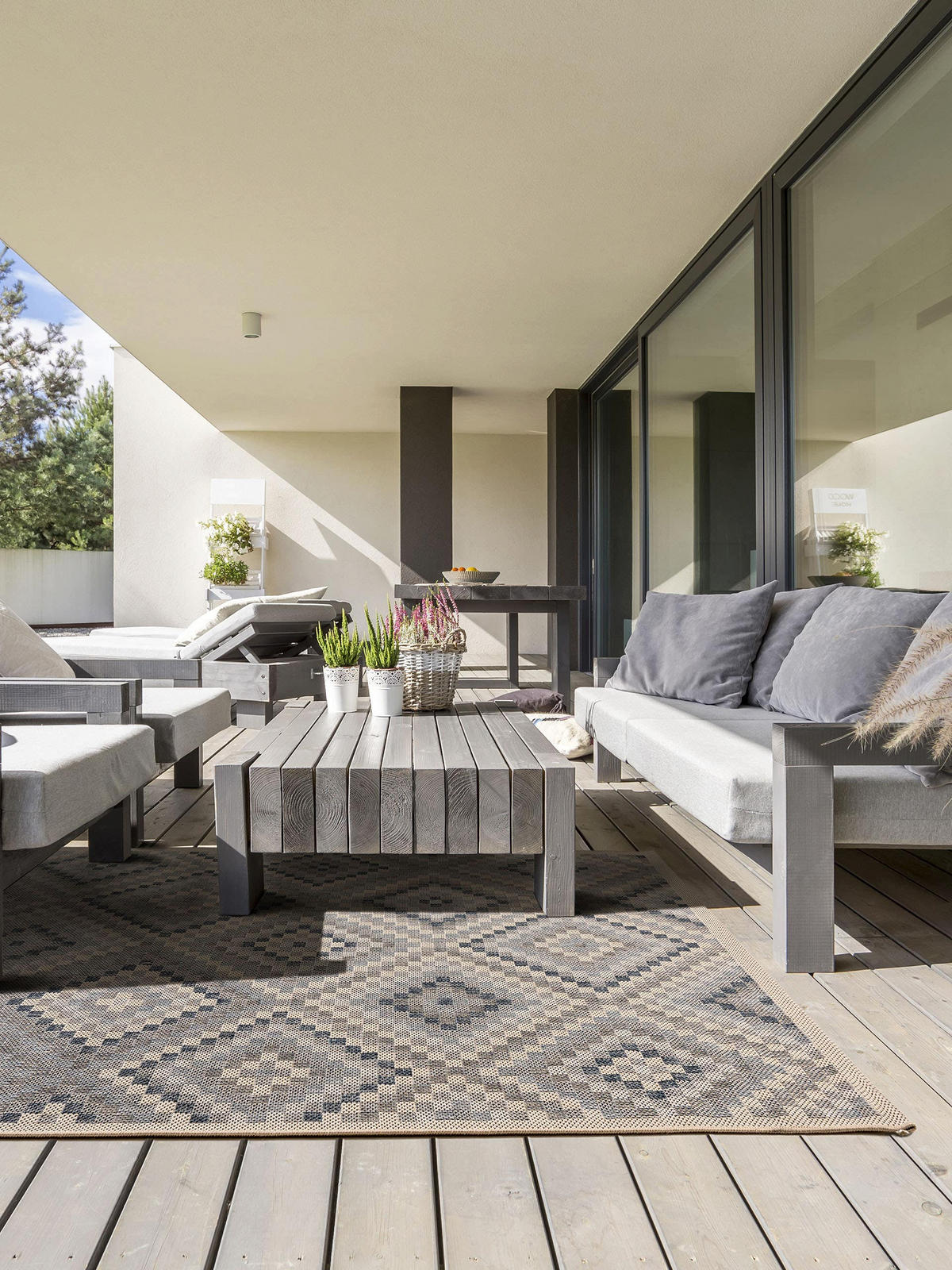 OUTDOORTEPPICH River Blau 160x230 cm - Blau, Textil (160/230cm) - benuta Nest