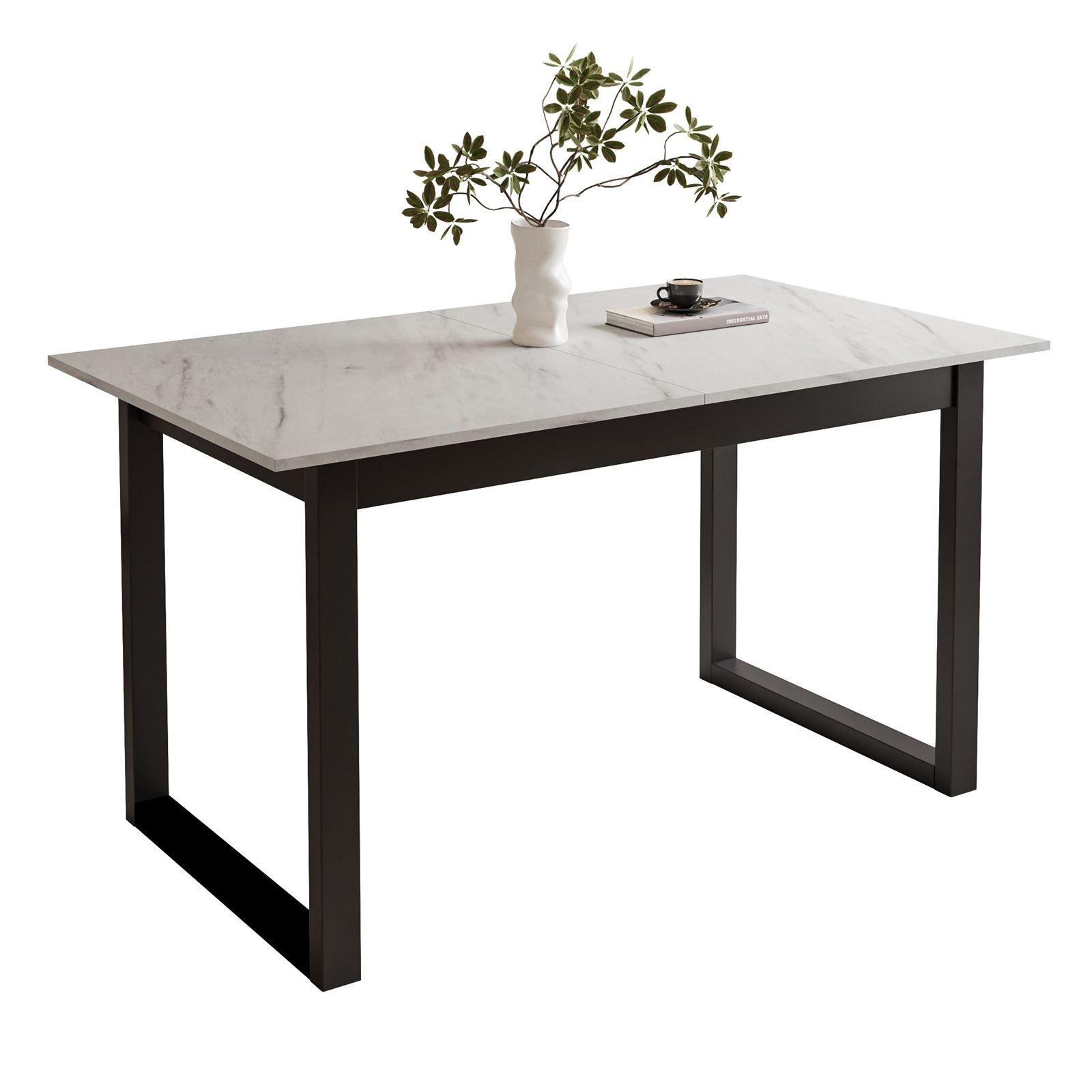 ESSTISCH ARTON II ausziehbarer Tisch 140-195 cm für 6-8 Personen - Multicolor/Schwarz, Holzwerkstoff/Metall (140/80/77cm) - Lookway