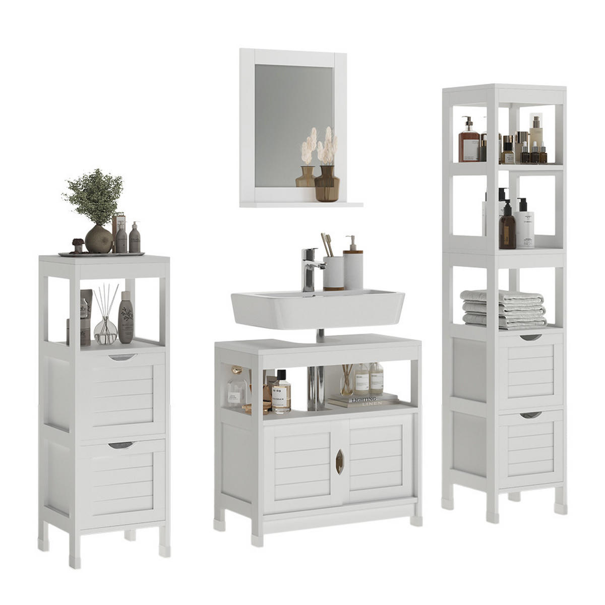 KOUPELNOVÝ NÁBYTEK Vilda Bílá - bílá, kompozitní dřevo (60/60/30cm) - Vicco