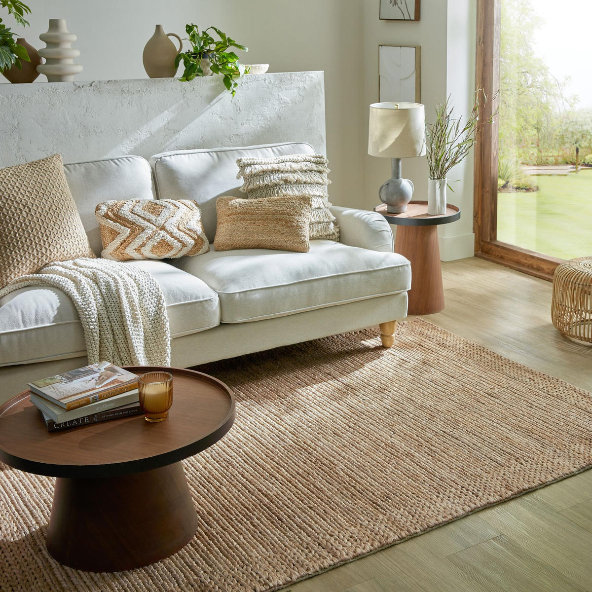 TEPPICH Kurzflor Flechtoptik Muster, Struktur, Flur Natur Rechteckig 160x230 - Beige, Textil (160/230cm) - KADIMA DESIGN