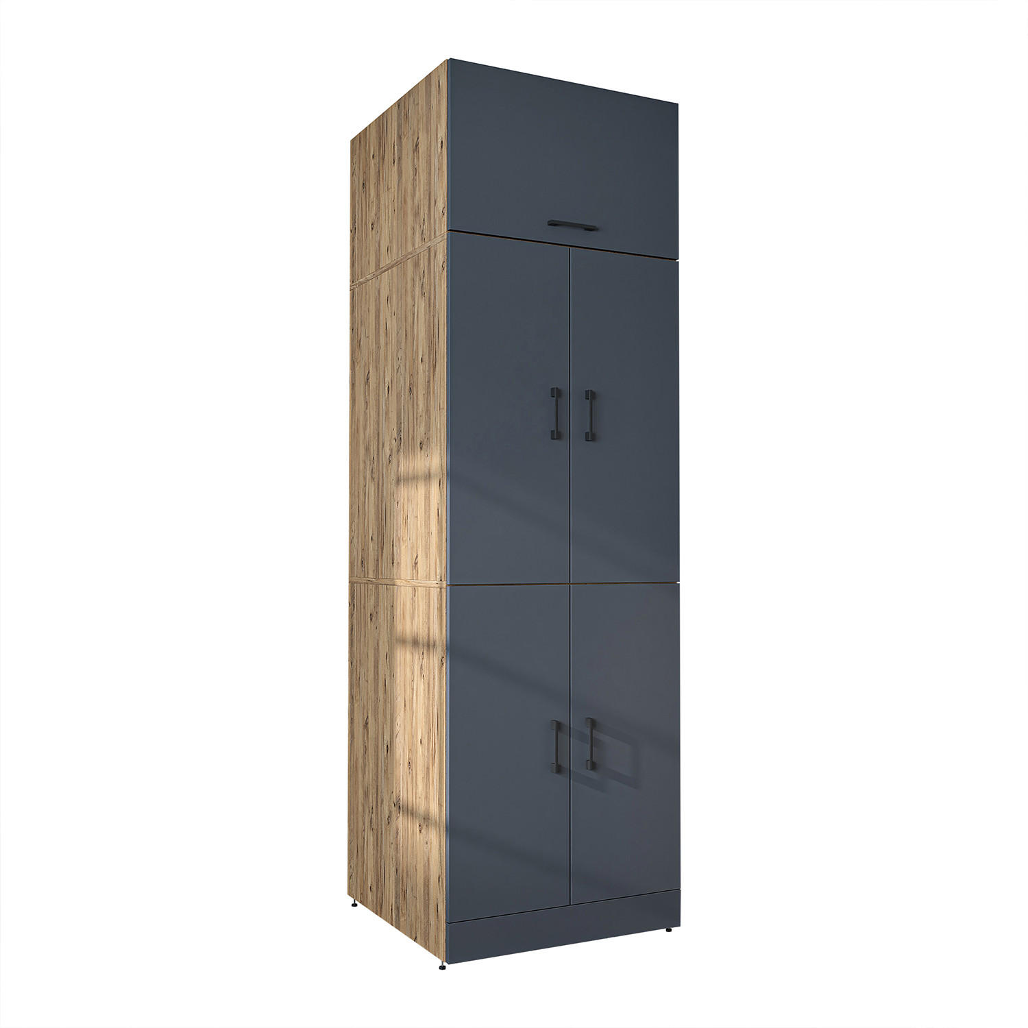 WASCHMASCHINENSCHRANK DORA-II 70cm Breit, 230cm Hoch - Anthrazit, Holzwerkstoff (70/230/74cm)