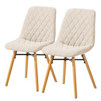 POLSTERSTUHL - Webstoff - Beige, Holz (46/85/57cm) - home24