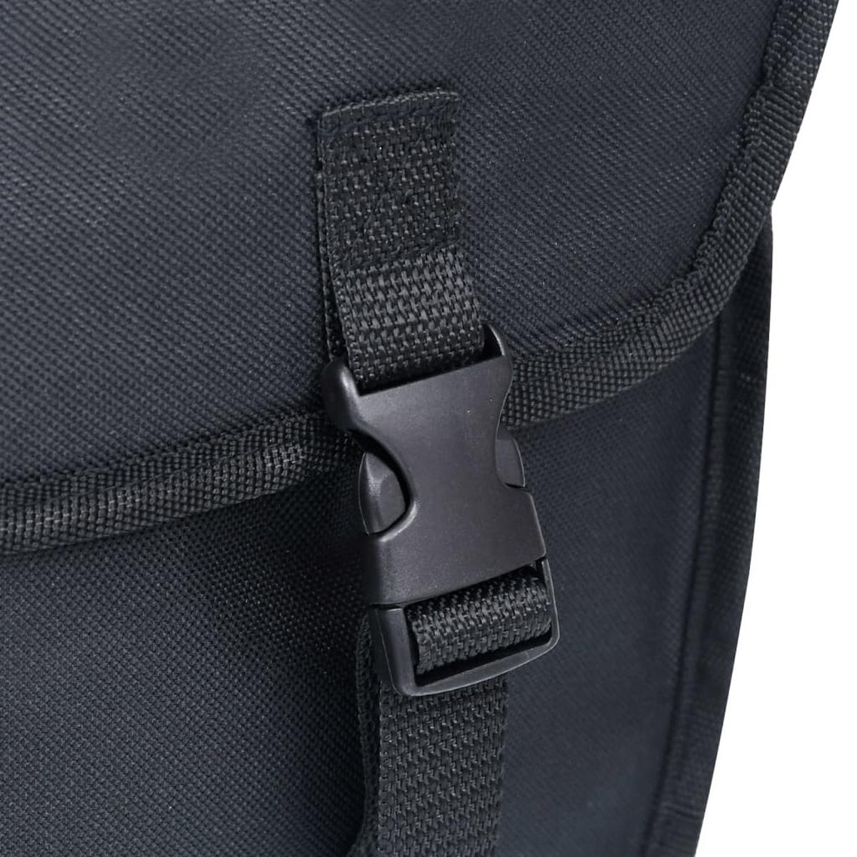 FAHRRADTASCHE Für Gepäckträger Wasserdicht 21 L Schwarz - Schwarz, Textil (18/30/34cm) - vidaXL