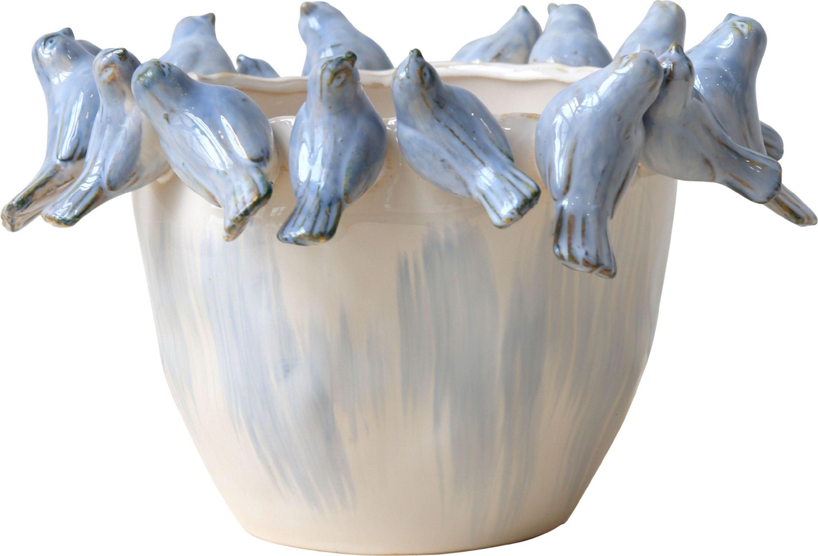 ÜBERTOPF Birdy ø29 cm - Blau, Keramik (29/19.5/29cm) - FURNARO