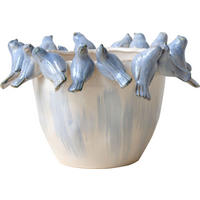 ÜBERTOPF Birdy ø29 cm - Blau, Keramik (29/19.5/29cm) - FURNARO