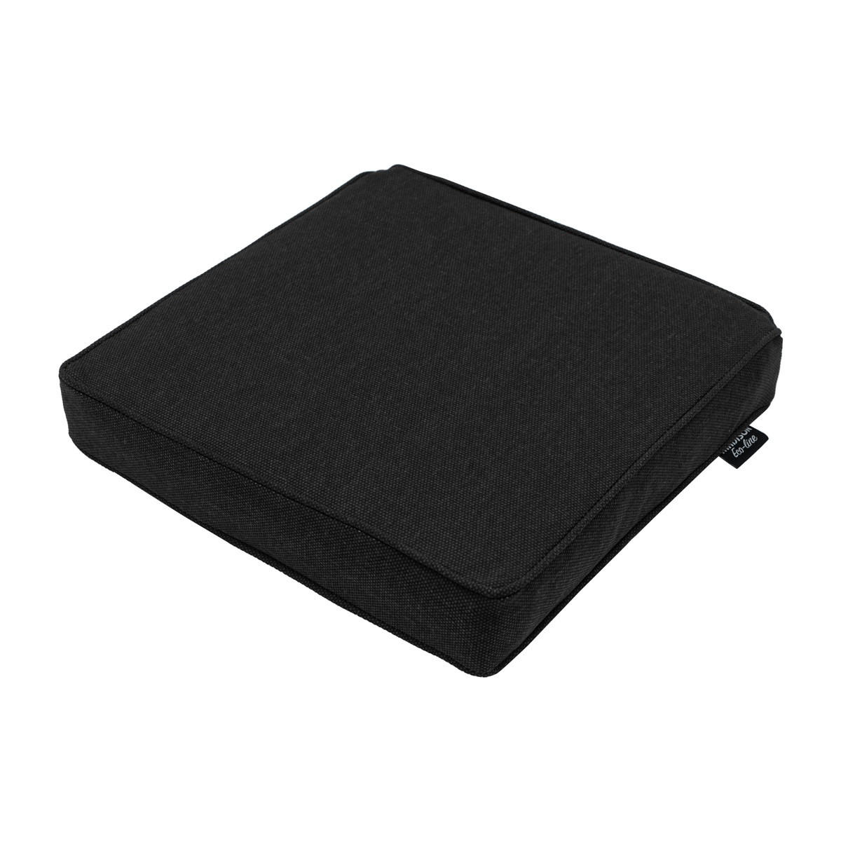 SITZKISSEN Canvas 40/40 cm 4er-Set - Schwarz, Textil (40/7/40cm) - Madison