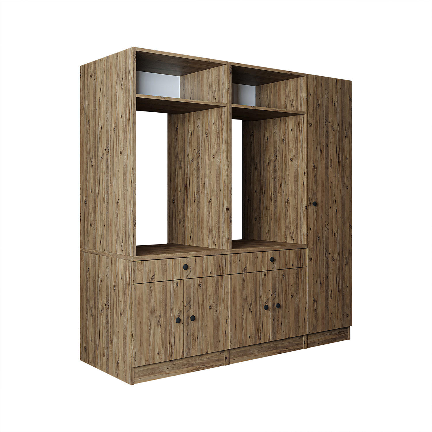 WASCHMASCHINENSCHRANK Serie 1 179cm Breit, 184cm Hoch - Eichefarben, Holzwerkstoff (179/184/67cm)