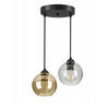 PENDELLEUCHTE HAGEN - Transparent/Honig, Glas/Metall (35/35/70cm) - kiki design