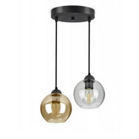 PENDELLEUCHTE HAGEN - Transparent/Honig, Glas/Metall (35/35/70cm) - kiki design