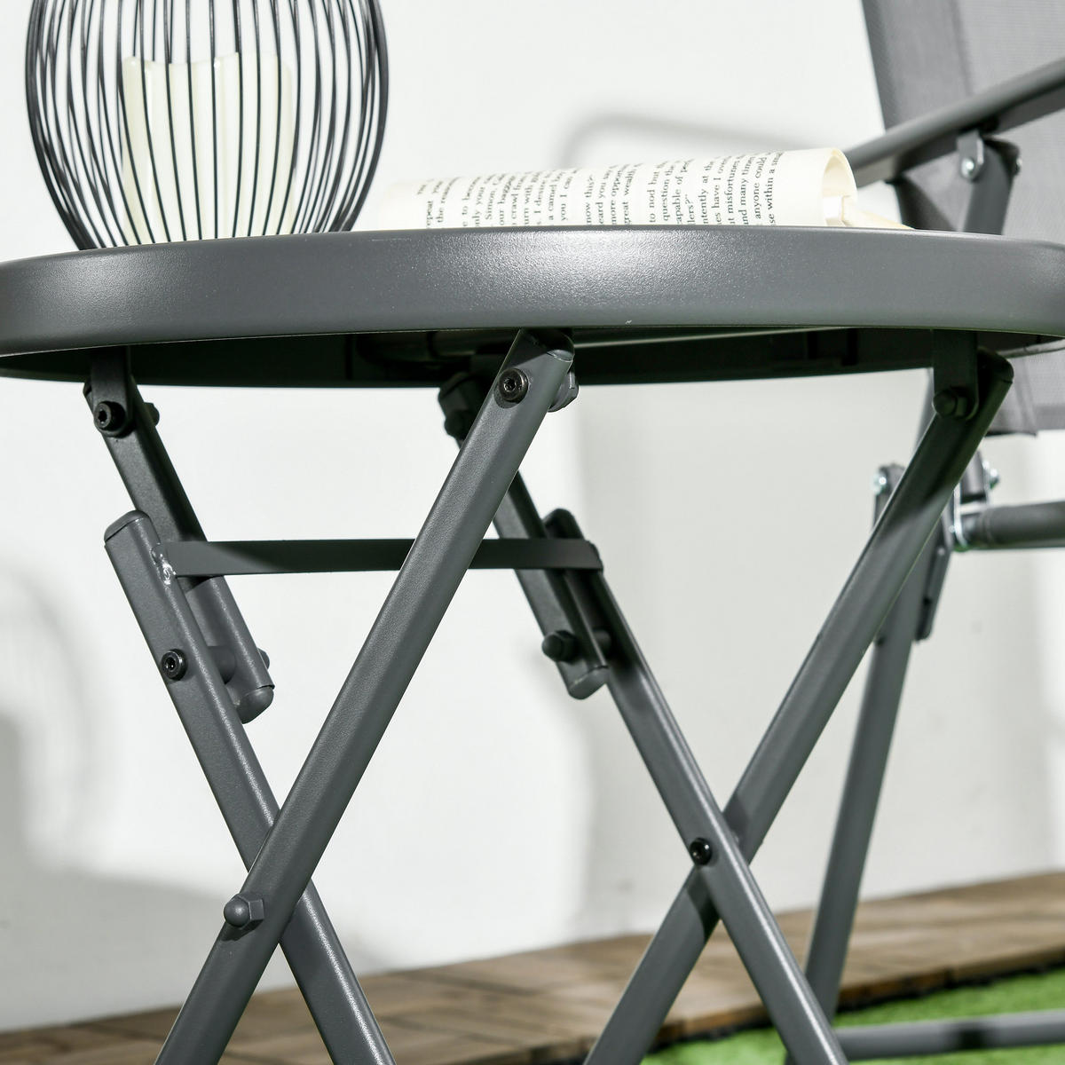 GARTEN BEISTELLTISCH Rund Weiß - Weiß, Metall (45/45/50cm) - ComfortXL