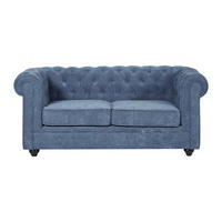 SOFA ohne Schlafmöglichkeit - 2 Personen - Stoff - Blau - - Blau, Textil (165/72/88cm) - Vente-Unique