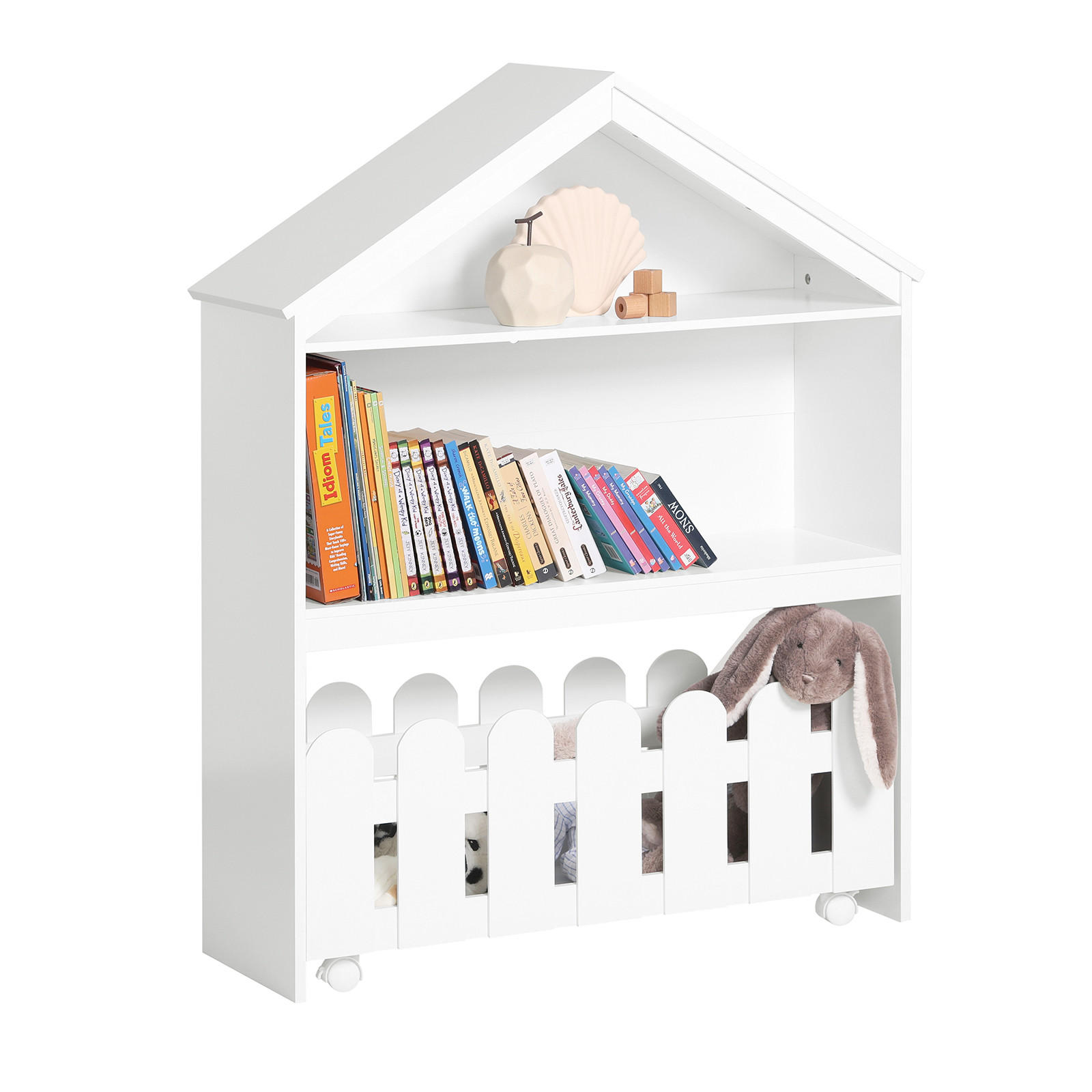 KINDERREGAL Weiß - Weiß, Holzwerkstoff (91/114/30cm) - SoBuy
