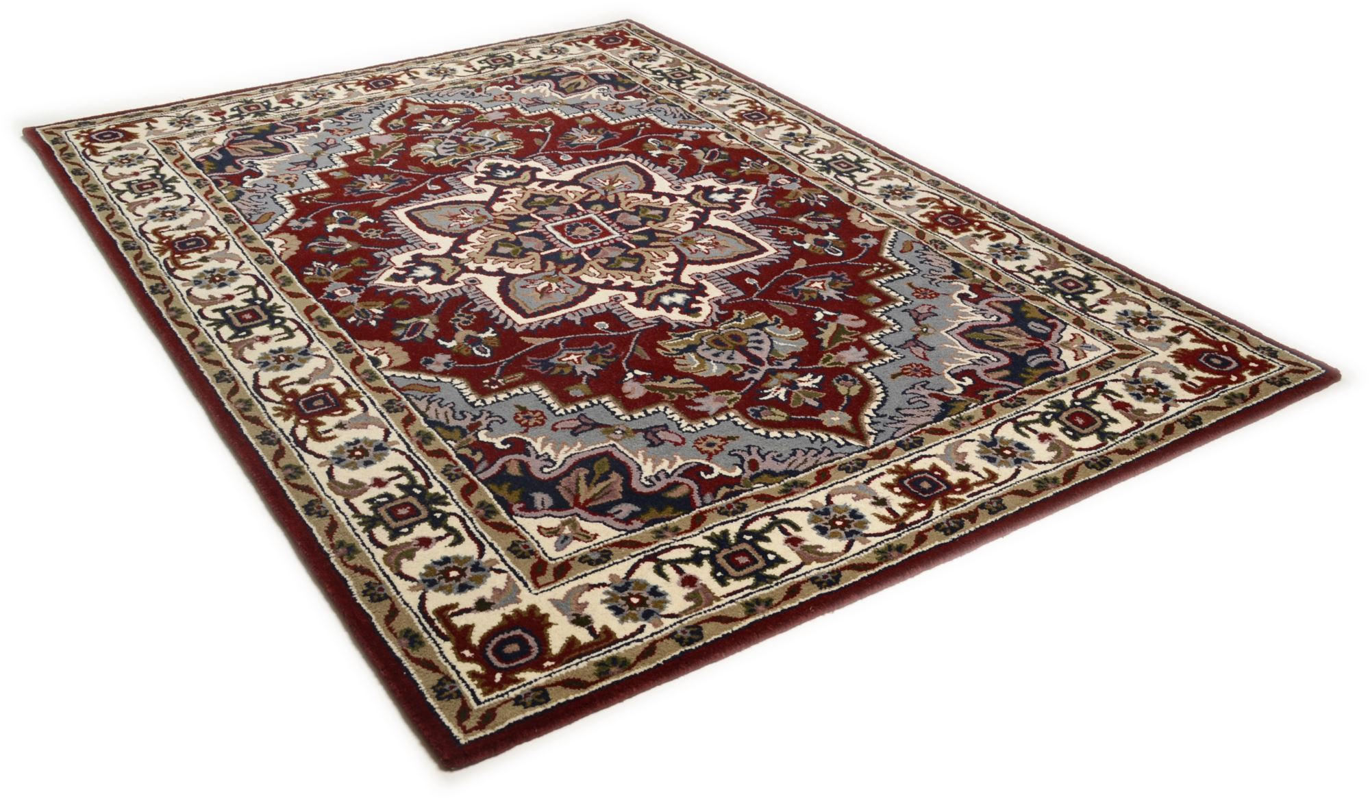 HANDTUFTTEPPICH Royal Heriz 60x90 cm - Rot, Textil (60/90cm) - THEKO