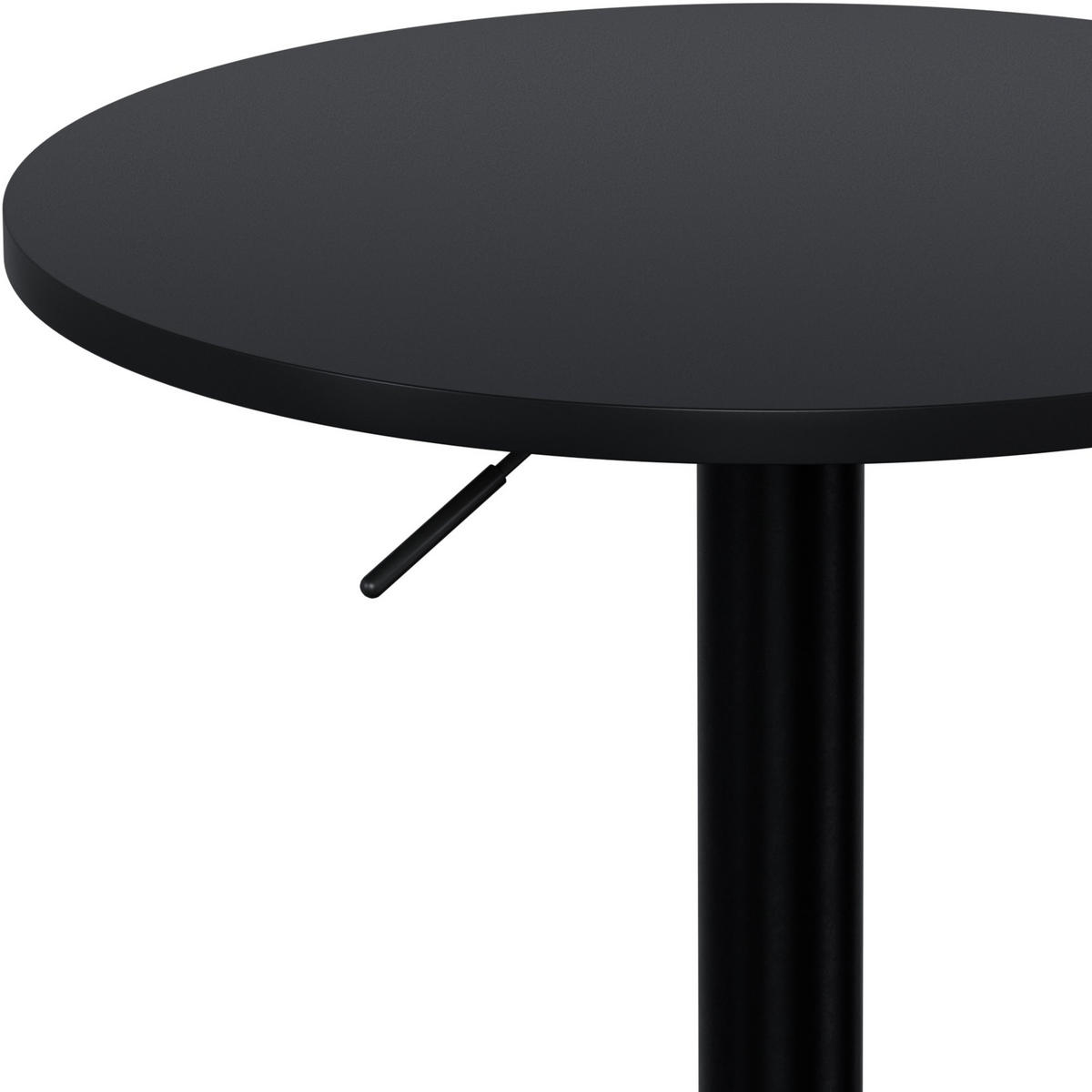 STEHTISCH Sten rund 52x52x70cm Holz Schwarz-Schwarz Hoher - Schwarz, Holz (52/52/70cm) - DELUKE