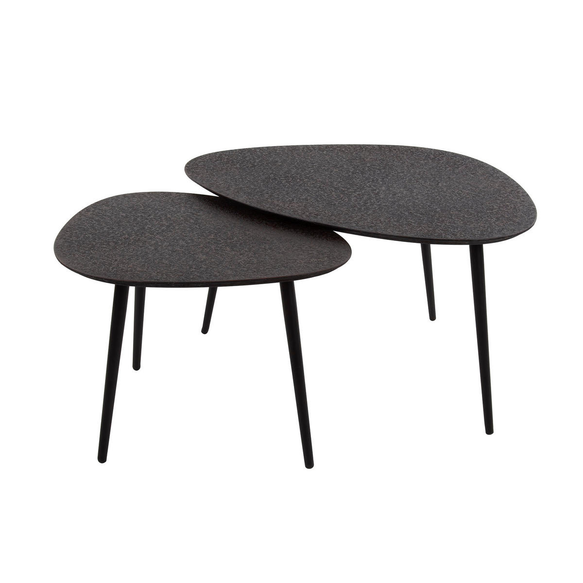 COUCHTISCH Jay Grau 59/80/ 41 cm 2er-Set - Grau, Metall (59/80/41cm) - Hoyz Collection