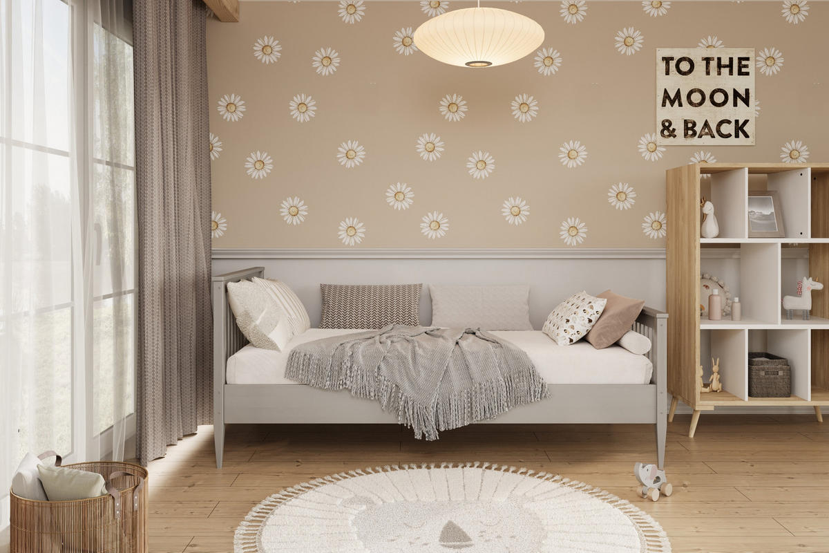 KINDERBETT Emili 80/90 -160/180/200 cm Grau 90/200 - Sonoma Eiche, Holz (80/160cm) - RAUMHIRSCH FURNITURE