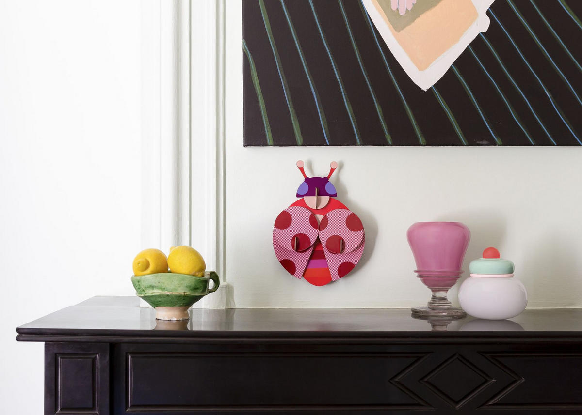 WANDSKULPTUR Bunt 6,5/24,5 cm - Multicolor, Wellpappe (6.5/24.5/18cm) - Studio Roof