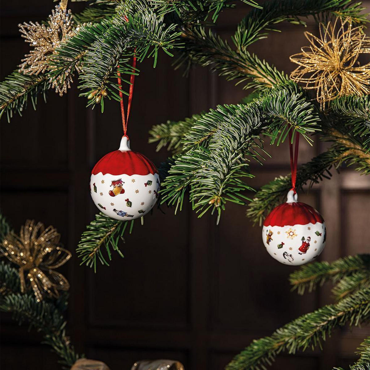 KUGEL Toy's Delight Decoration bunt ø 6,3 cm 6er Set - Multicolor, Keramik (6.3/7.8/6.3cm) - Villeroy & Boch