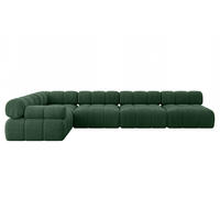 ECKSOFA modulares Sofa Mende-L3 - 380x190x70 cm Grün Cord - Grün, Holzwerkstoff/Textil (380/190cm) - ALTDECOR