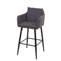 BARHOCKER Anthrazit - Anthrazit, Textil (54/105/53cm) - MCW