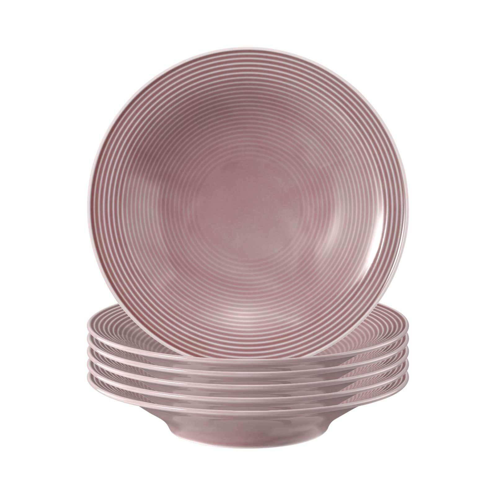 SUPPENTELLER Beat Color Glaze Altrosa ø 22,5 cm 6er Set - Rosa, Keramik (22.5cm) - Seltmann Weiden