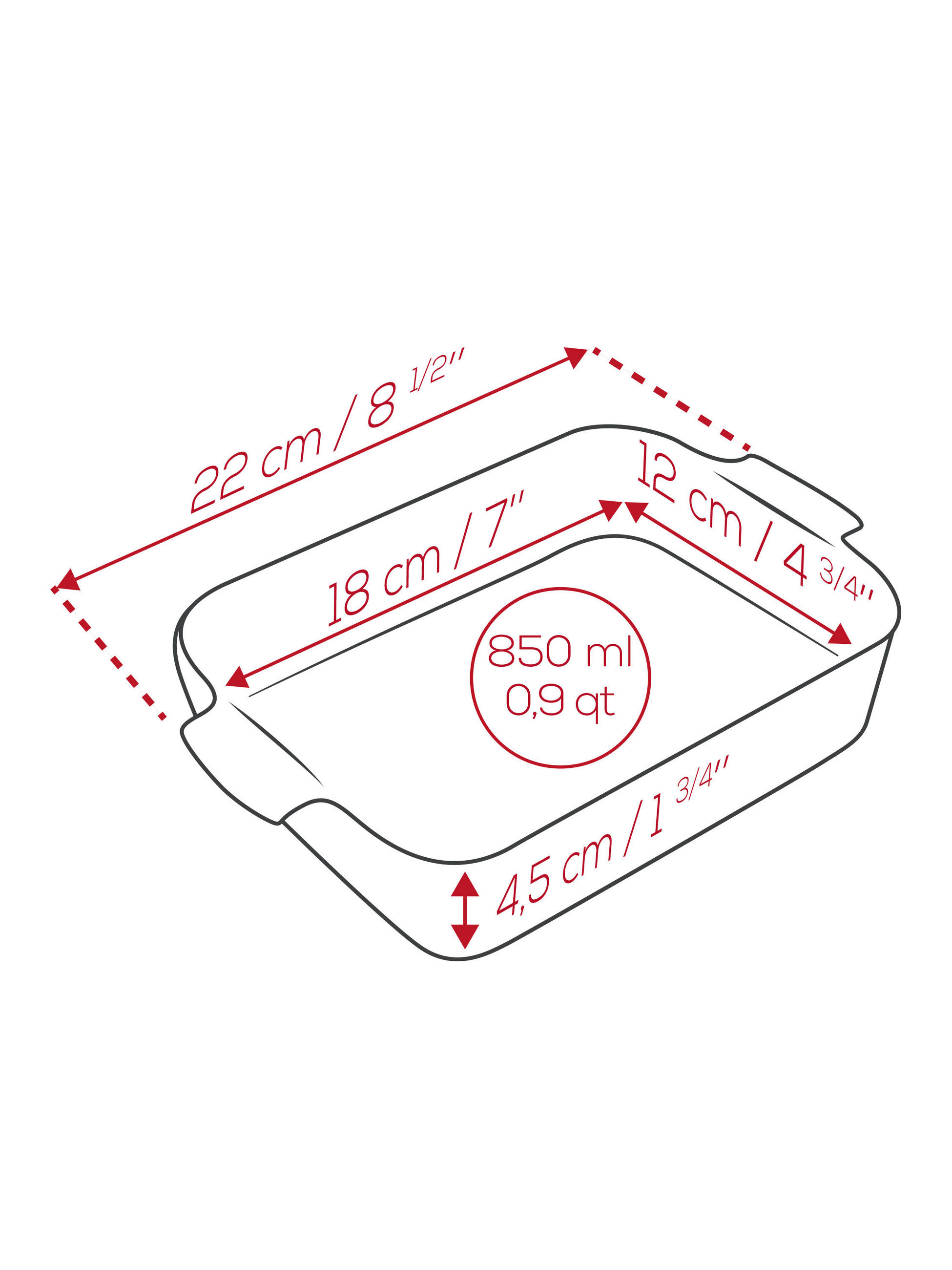 AUFLAUFFORM Keramik Appolia 22cm Rechteckig Satinschwarz Spülmaschinenfest - Schwarz, Keramik (13/22/5.1cm) - PEUGEOT