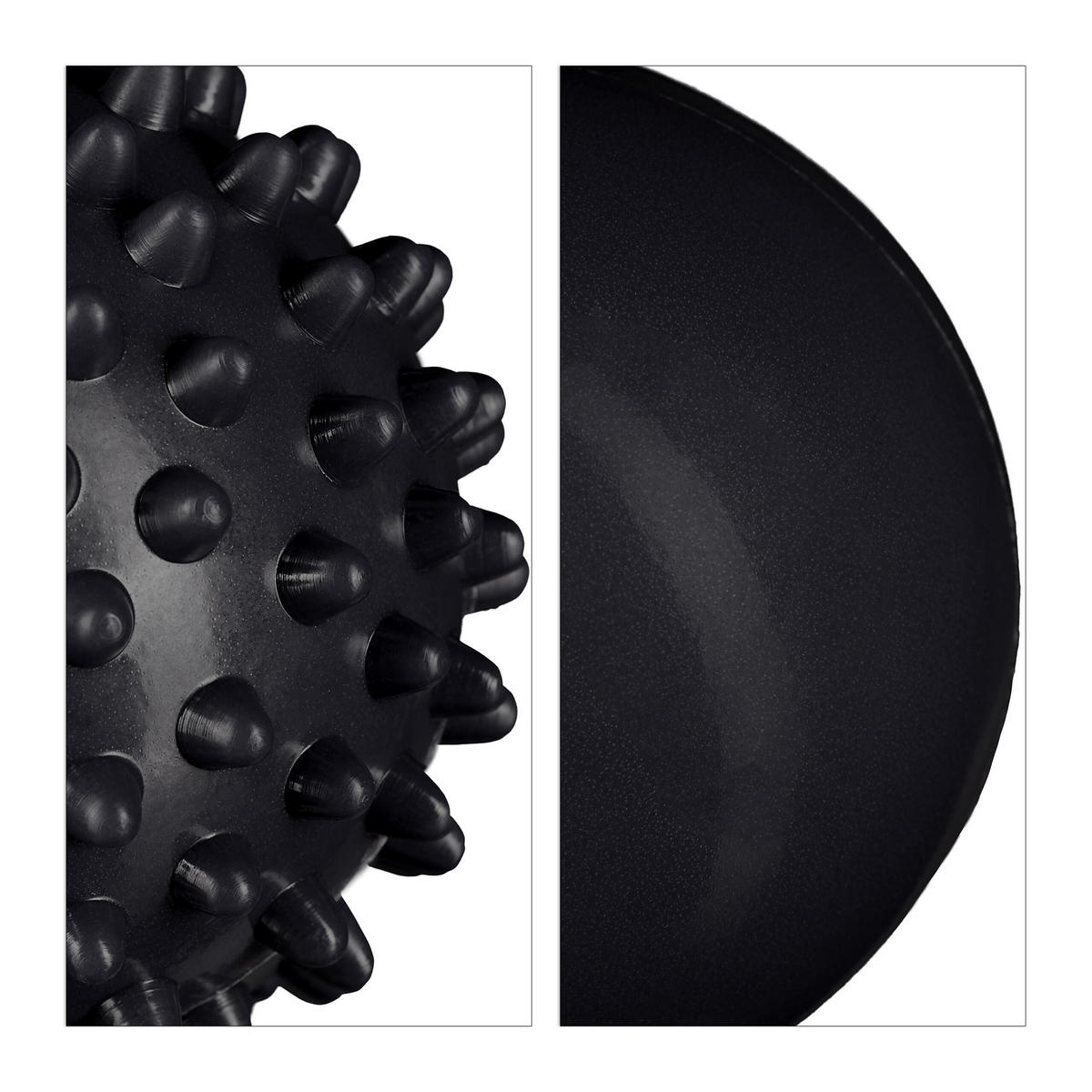 4XMASSAGEBALL - Schwarz, Kunststoff (6.5/6.5/6.5cm) - Relaxdays