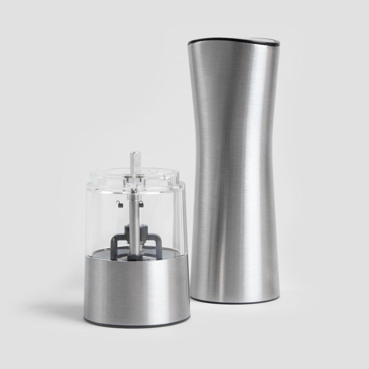 GEWÜRZMÜHLE Lorenzo silber elektrisch 21 cm - Silberfarben, Metall (5/21/5cm) - Homla