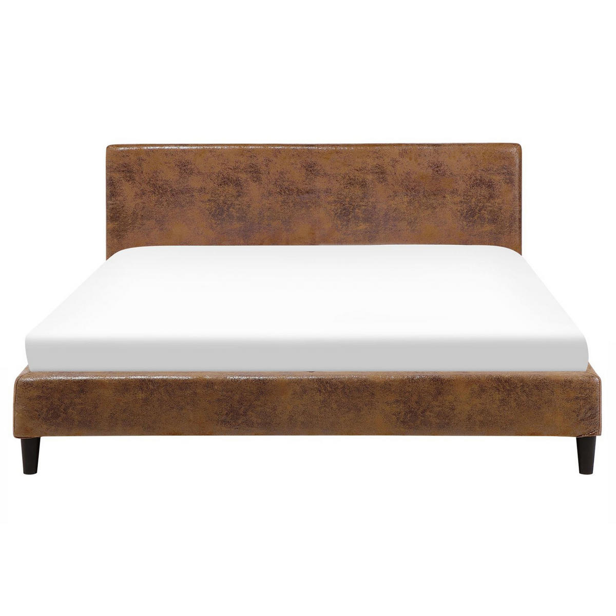 POLSTERBETT 160/200cm Braun Fitou - Braun, Textil (160/200cm) - Beliani