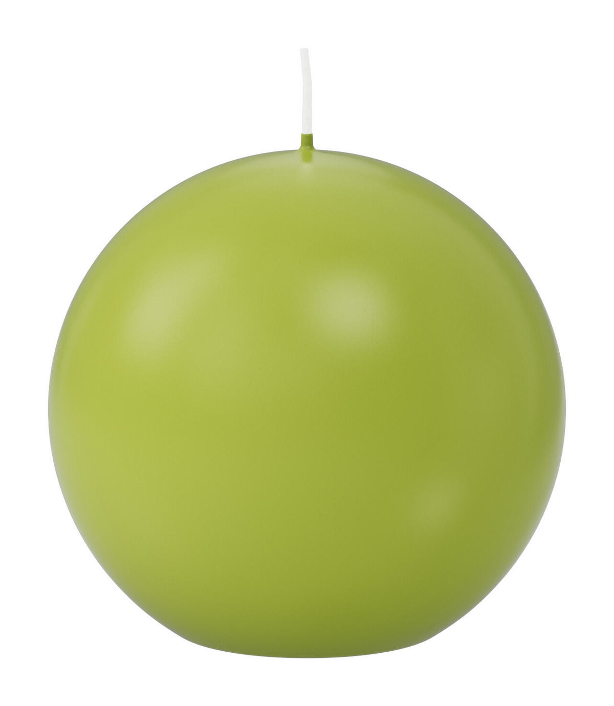 KUGELKERZEN Apfelgrün Ø 100 mm, 6 Stück - Apfelbaumfarben, Paraffin (10/10/10cm) - Wiedemann Kerzen