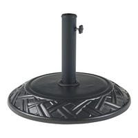 SONNENSCHIRMSTÄNDER Bisegna - Schwarz, Stein (50/50cm) - casa.pro
