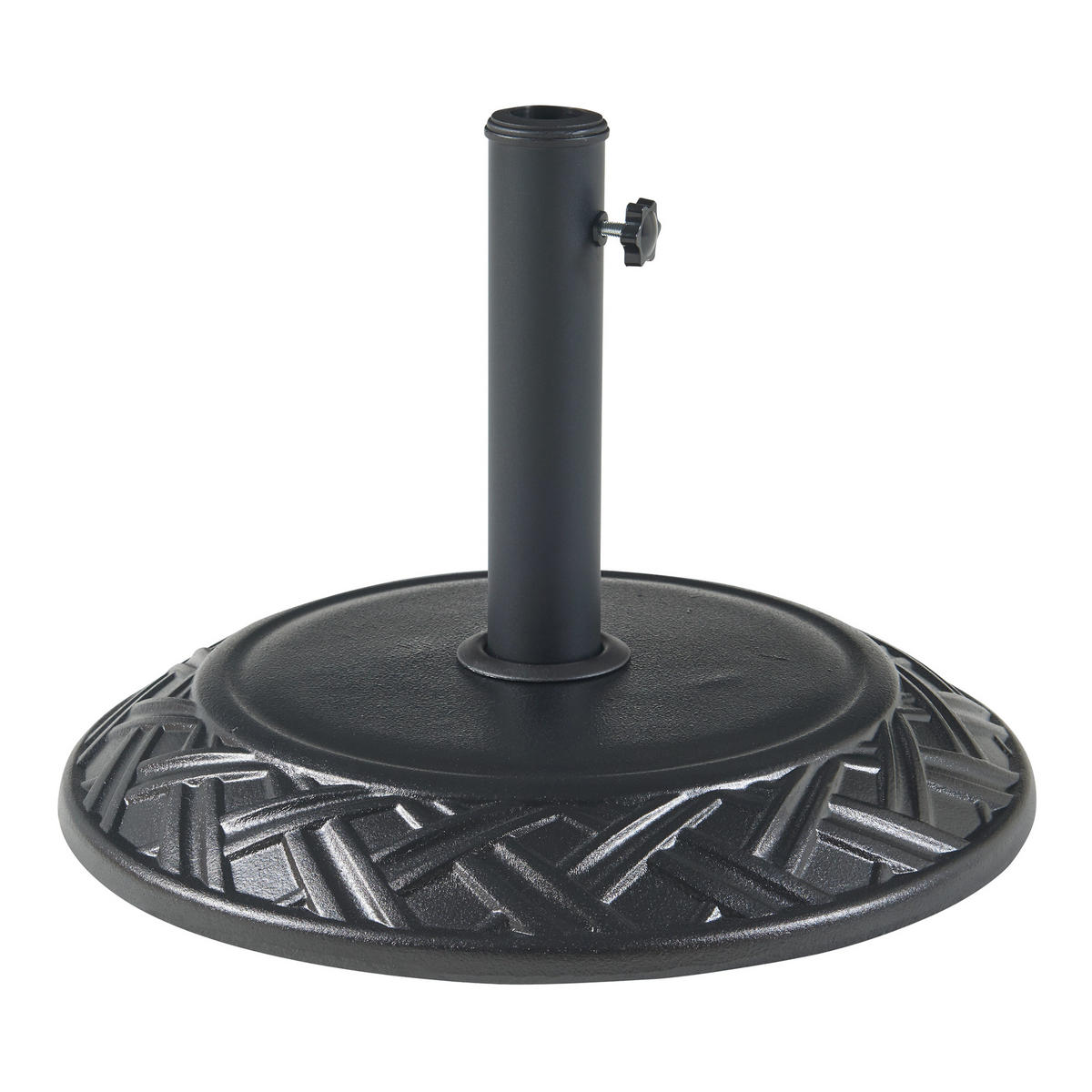 SONNENSCHIRMSTÄNDER Bisegna - Schwarz, Stein (50/50cm) - casa.pro