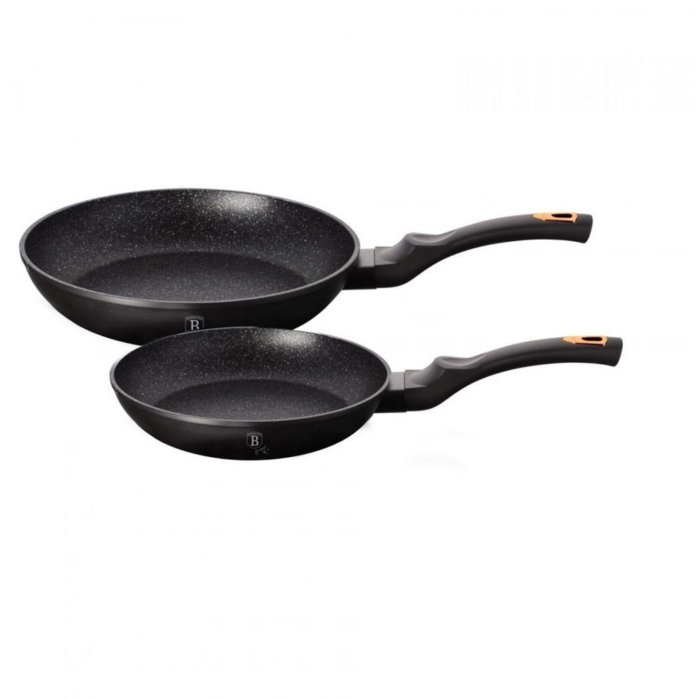 PFANNENSET Schwarz 50/30/20 cm BH1644NF - Schwarz, Metall - Berlinger Haus