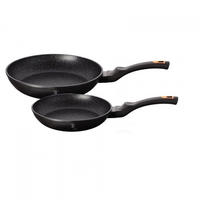 PFANNENSET Schwarz 50/30/20 cm BH1644NF - Schwarz, Metall - Berlinger Haus
