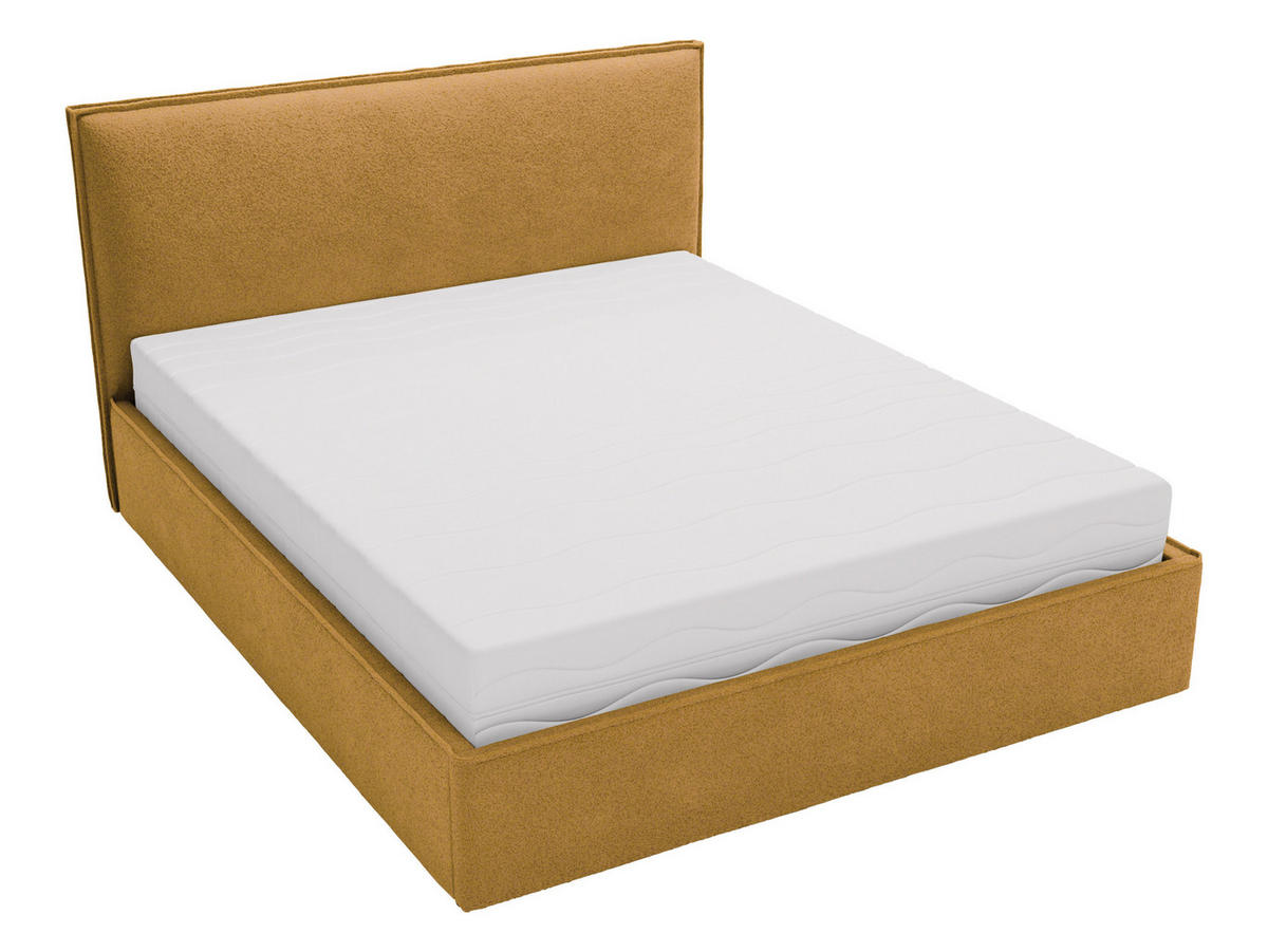 POLSTERBETT Bianco - Schwarz/Braun, Holzwerkstoff/Kunststoff (140/200cm) - MIRJAN24