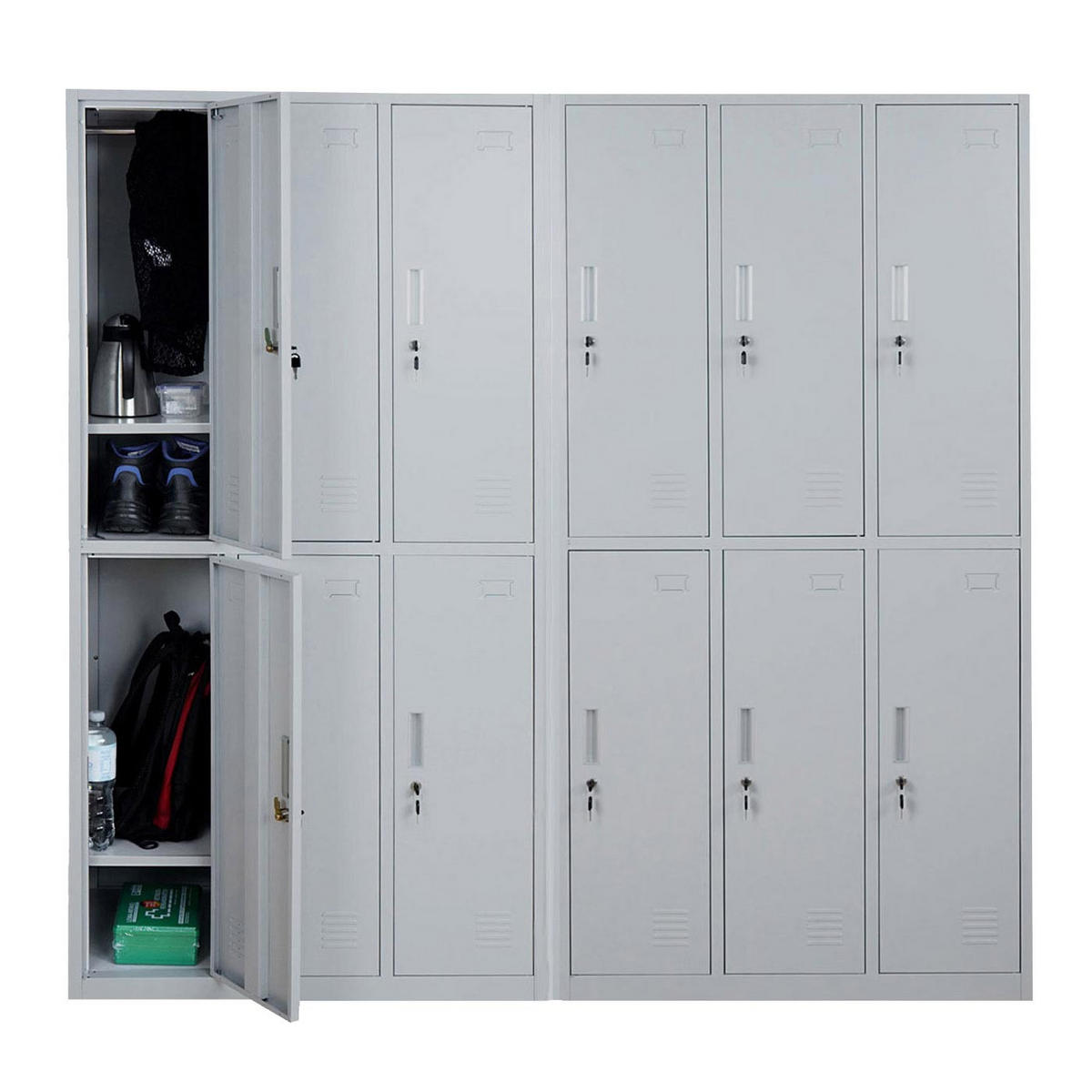 SCHLIESSFACH Grau - Grau, Metall (180/180/50cm) - MCW