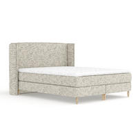 KONTINENTALBETT Ardis Beige 160/200 cm mit Matratze und Topper - Beige/Naturfarben, Holz/Holzwerkstoff (160/200cm) - Maison de Reve