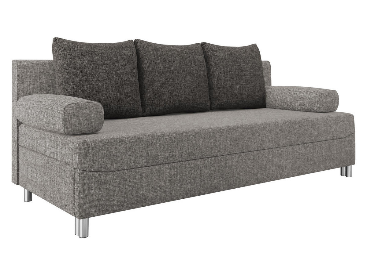 SCHLAFSOFA Dover - Chromfarben/Grau, Holz/Kunststoff (192/86/80cm) - MIRJAN24