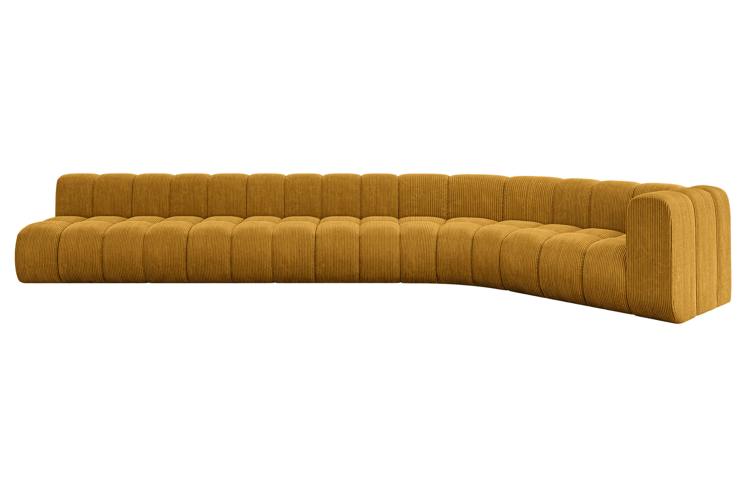 ECKSOFA modulares Sofa Karex-L3 - 490x194x70 cm Senfgelb - Currygelb, Holzwerkstoff/Textil (490/194cm) - ALTDECOR