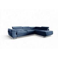 ECKSOFA Declan Mit Schlaffunktion - Blau, Holzwerkstoff/Textil (277/203cm) - Fun Möbel