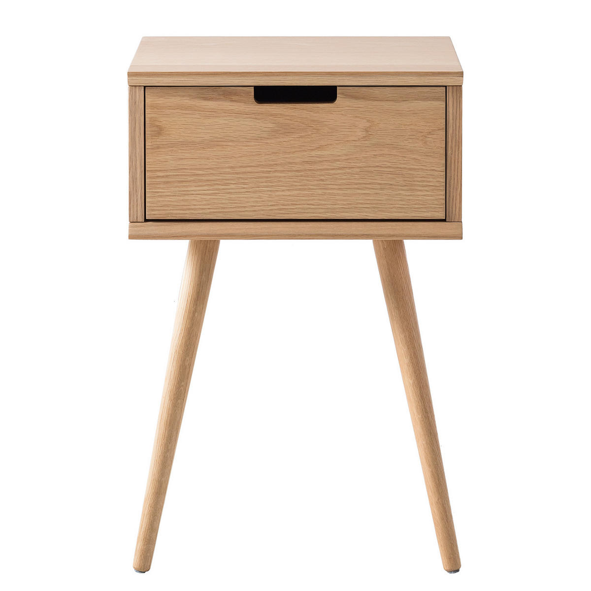 NACHTTISCH - Eiche teilmassiv - Eichefarben, Holzwerkstoff (40/61/30cm) - home24