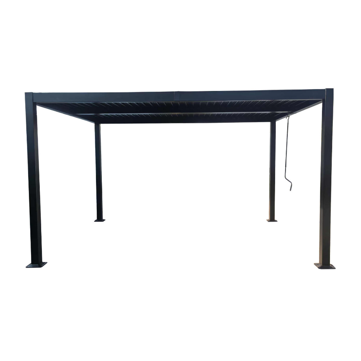PERGOLA Naxos Anthrazit 4 x 3 m Aus Aluminium - Schwarz, Metall (300/224/400cm) - Concept Usine