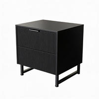 NACHTTISCH NYLA - Schwarz - Schwarz, Holzwerkstoff (45/61/39cm) - Home Deluxe