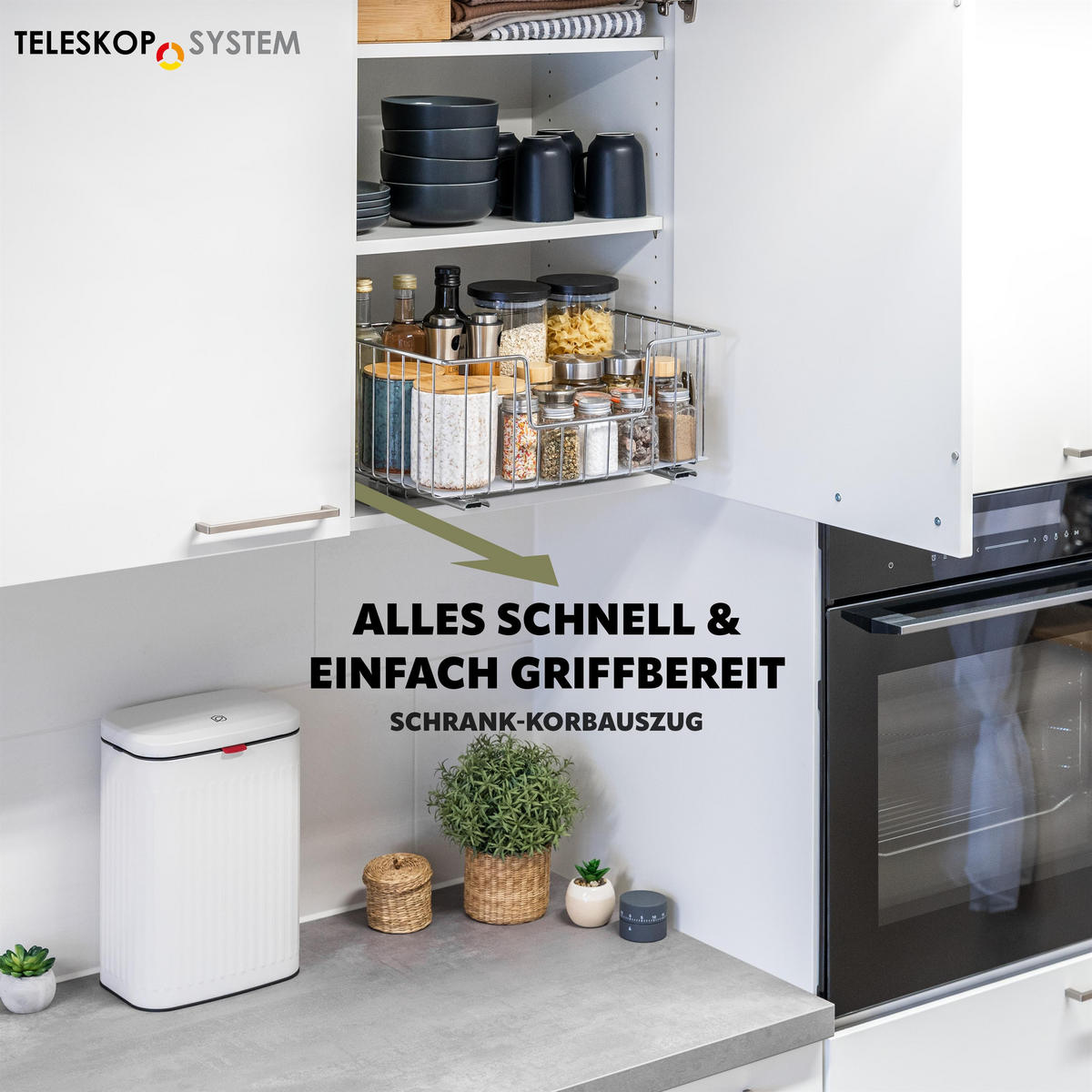 KORBAUSZUG, silber - Chromfarben, Metall (40/20/28.5cm) - bremermann