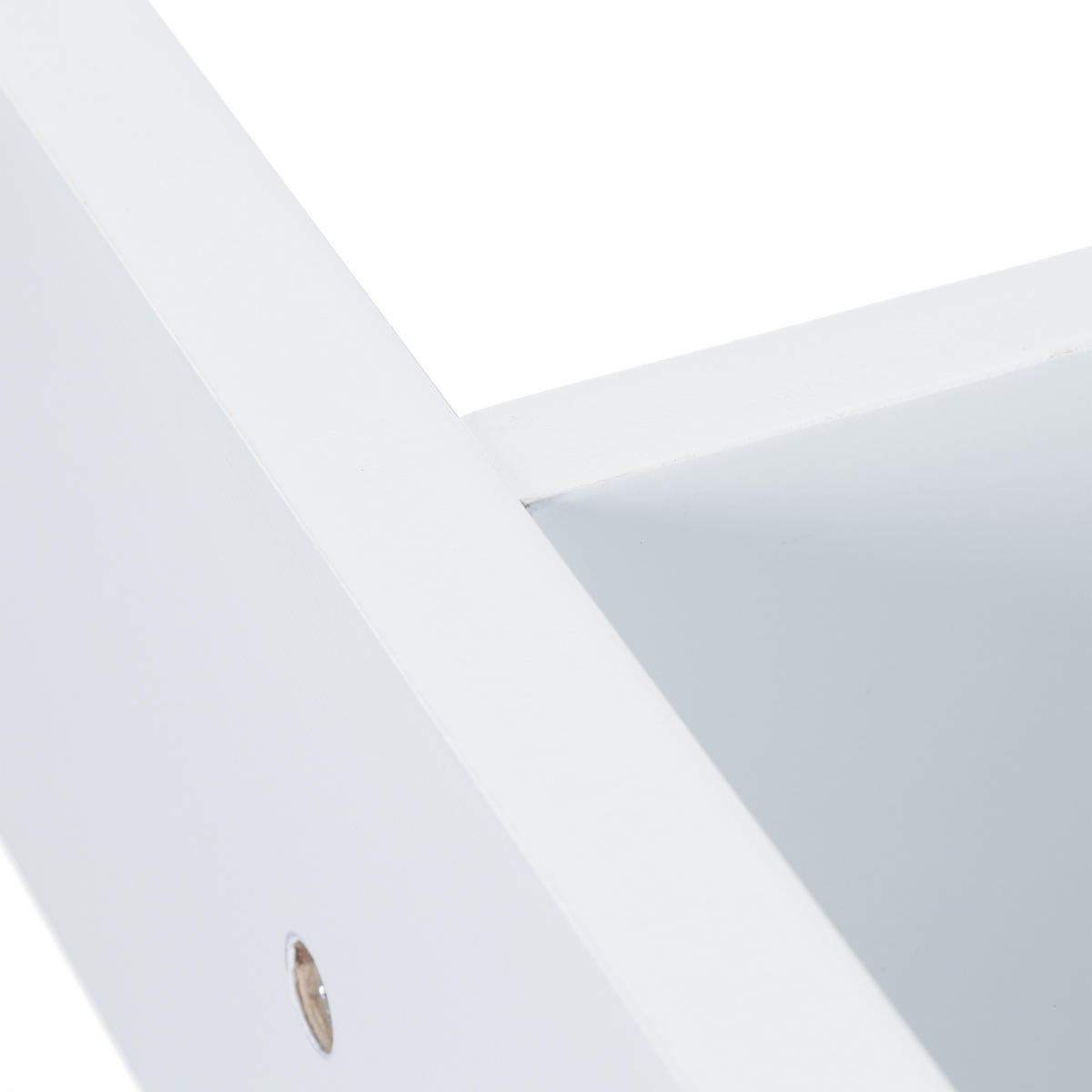 HÄNGEREGAL Kühlschrank - Weiß, Holzwerkstoff/Metall (42/74/20cm) - Relaxdays