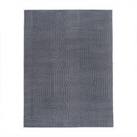 FLACHWEBETEPPICH Boho Anthrazit 80 x 150 cm - Anthrazit, Kunststoff (80/150cm) - TT Home